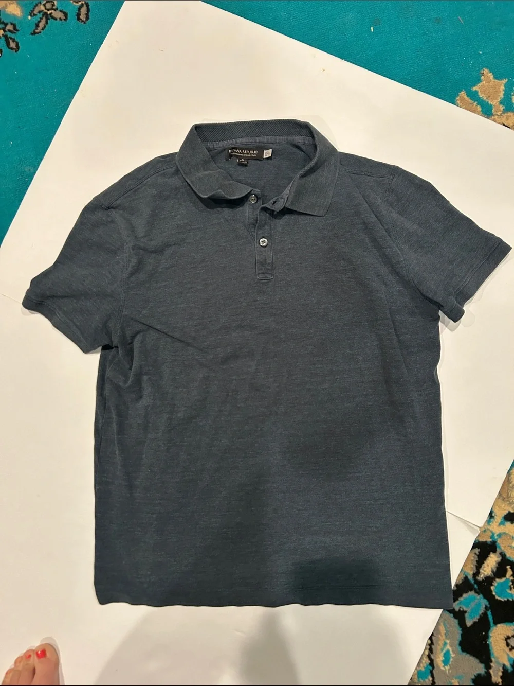 Banana Republic Men’s Polo Shirt - Charcoal Blue